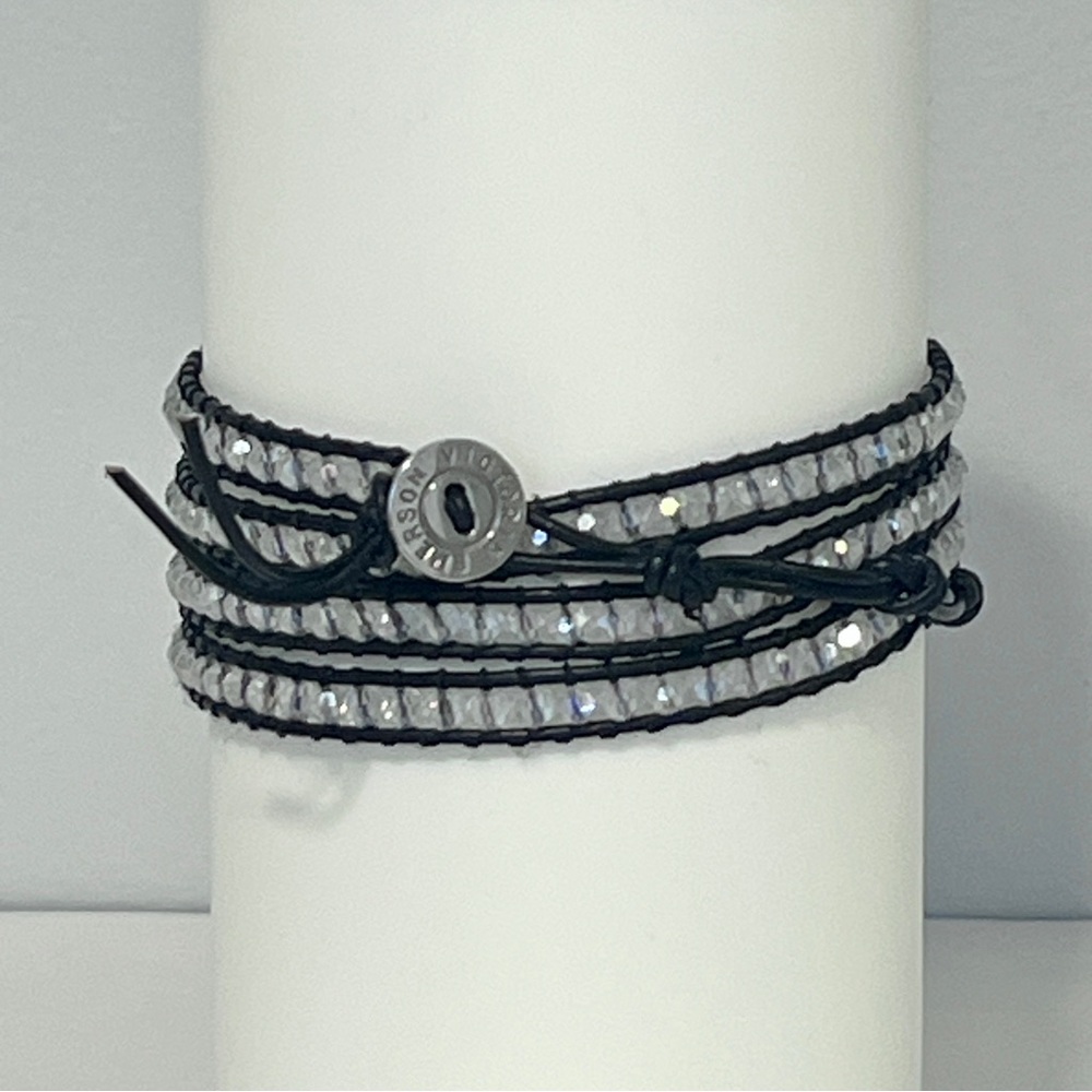 Victoria Emerson Black and Crystal Wrap Bracelet - Picture 3 of 4